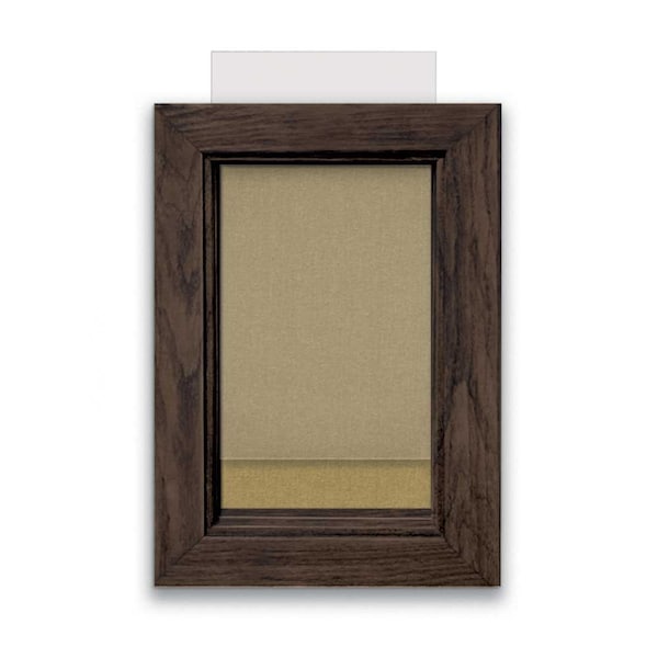 Indoor Enclosed Combo Board, 72"x36", Black Frame/Grey & Buff